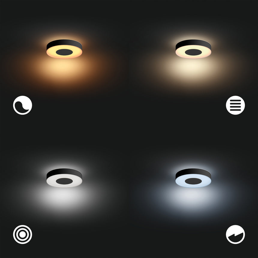 Philips Hue White and Color Ambiance Plafón Xamento negro RGBW 33W IP44 871951445225100 2350lm - imagen 6