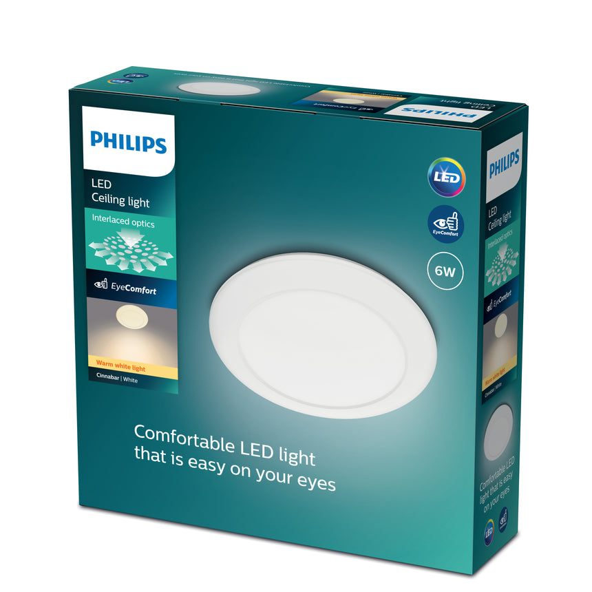 Philips PLAFON LED CINNABAR BLANC 6W CALID MA33361/3116 - vista alternativa