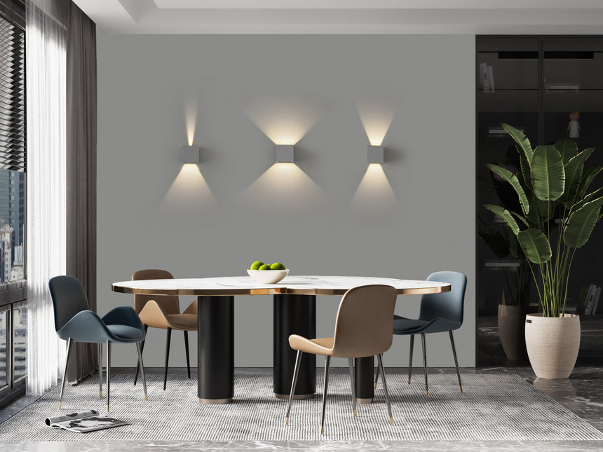 ACB Kendo Aplique LED COB 2x6W 3000K IP65 blanco texturado A203210B