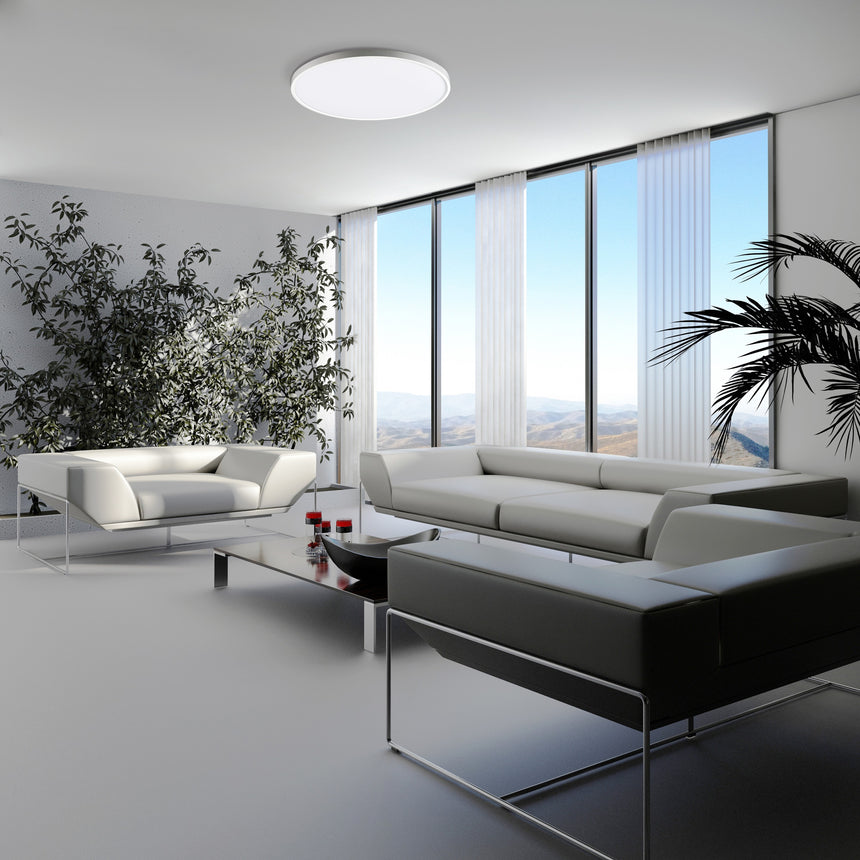 ACB Koe Plafón LED 3852/60 2.8K-4K-6K blanco texturado 45W IP43 Regulable intensidad Control por Voz P385263B