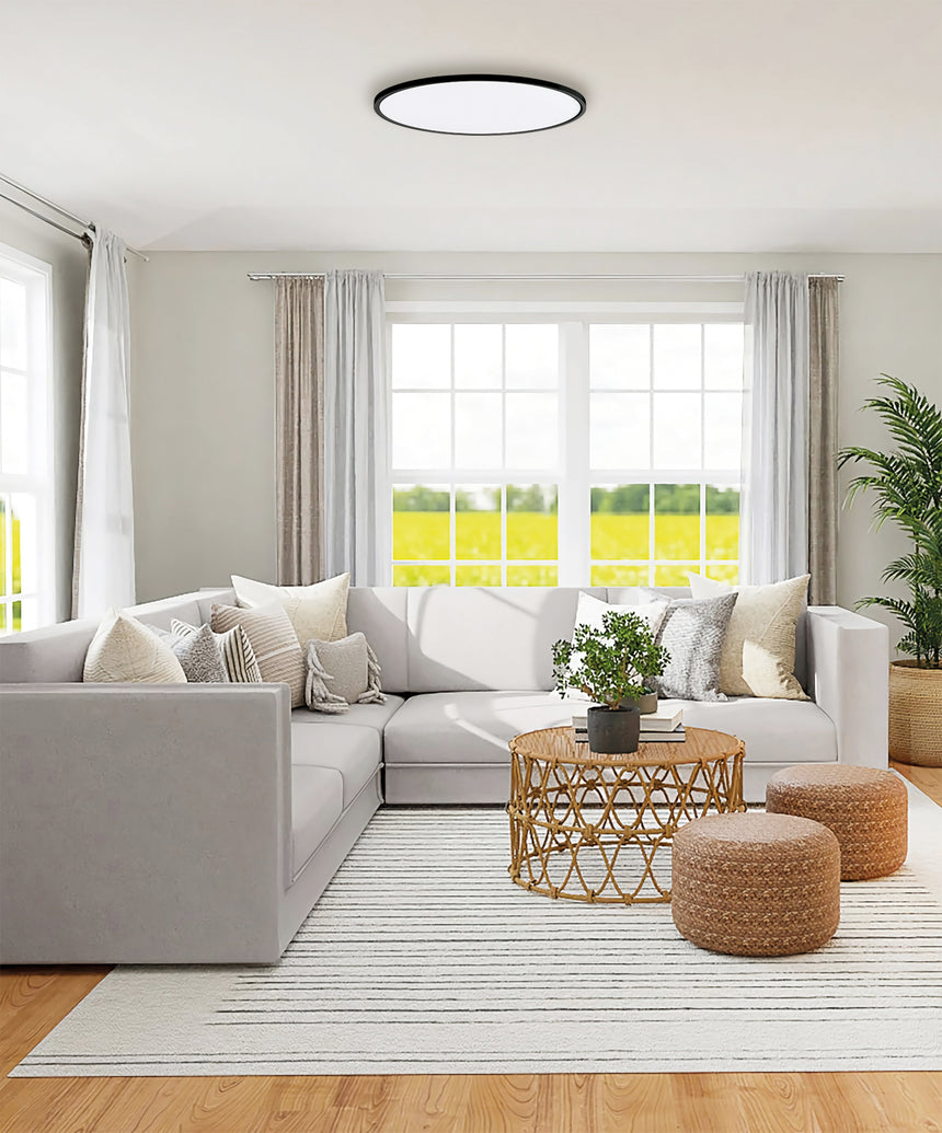 ACB Koe Plafón LED Negro 36W IP43 Regulable Control voz P385243N