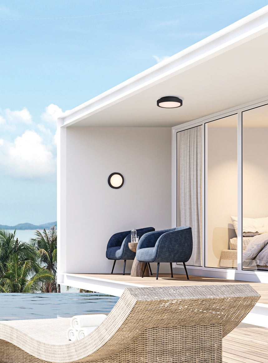 ACB Kuma Ceiling Light 2082/25 Textured Anthracite, 14W 3000K 1060lm LED, CRI90 IP65, Integrated LED P2082100GR