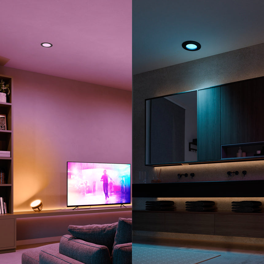 Philips Hue White and Color Ambiance Empotrable slim recessed light negro RGBW 8,3W IP44 8720169264151 - imagen 6