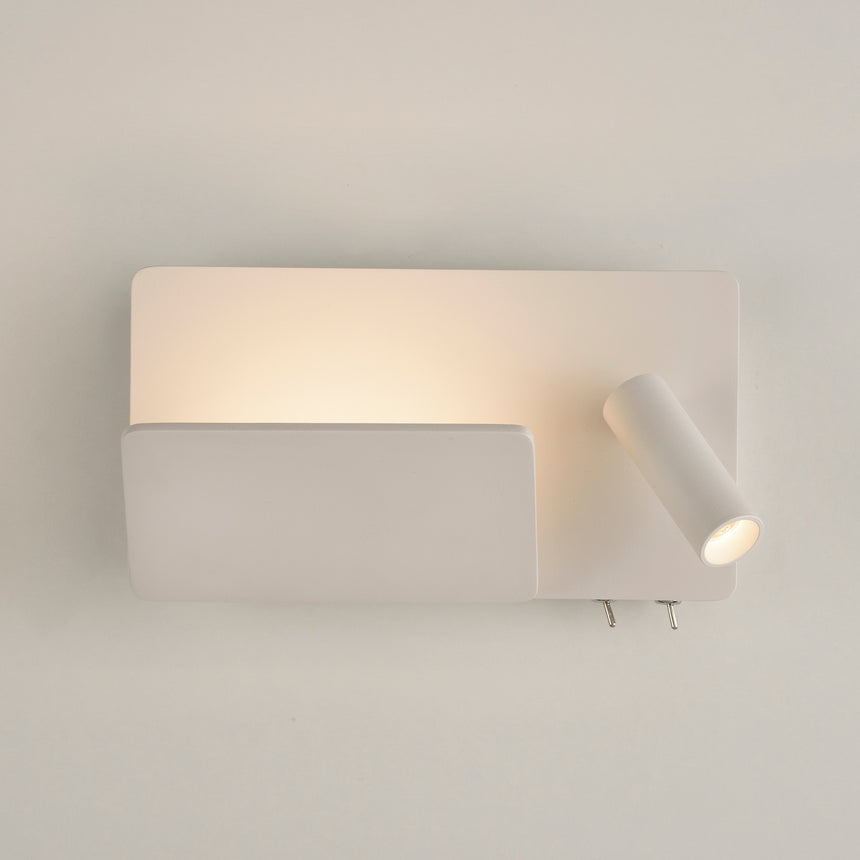 ACB Laika Aplique LED blanco texturado 6W 2700K + 3W 2700K interruptores USB-C orientable A3665194BDER