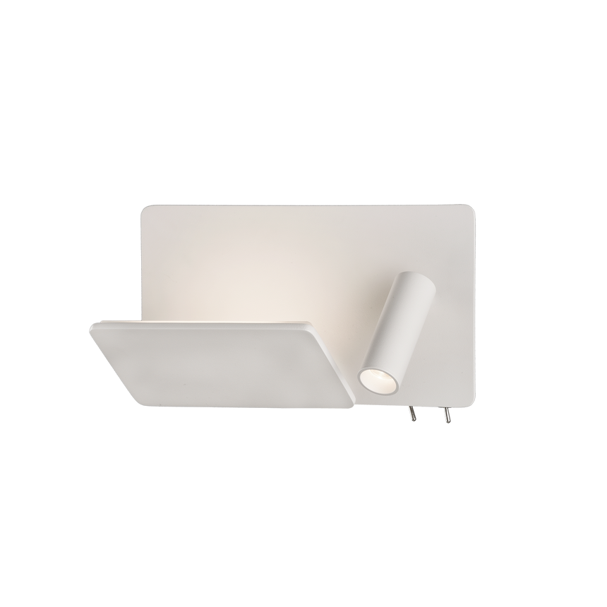 ACB Laika Aplique LED blanco texturado 6W 2700K + 3W 2700K interruptores USB-C orientable A3665194BDER