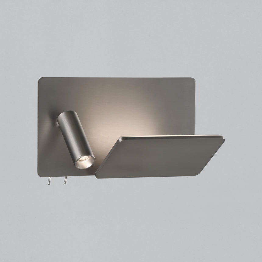 ACB Laika aplique LED niquel mate 6W 2700K 3W 2700K dos interruptores orientable con USB USB-C A3665194NMIZQ