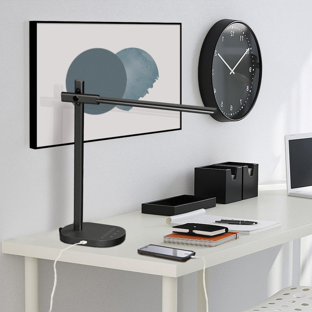 ACB Laysan Table Lamp 8152 Anthracite, LED 10W 6500K 650lm, CRI90 I, Integrated LED, With switch, Dimmable Kelvin, Dimmable intensity, With USB S81521N