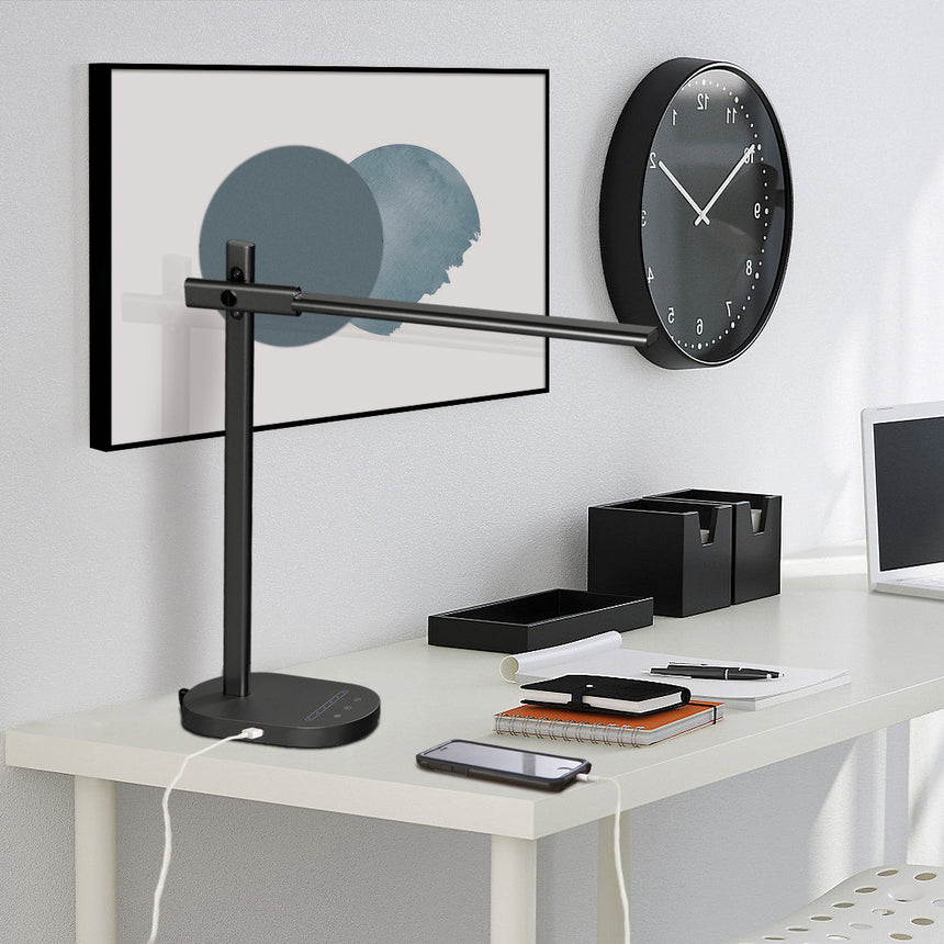 ACB Laysan Table Lamp 8152 Anthracite, LED 10W 6500K 650lm, CRI90 I, Integrated LED, With switch, Dimmable Kelvin, Dimmable intensity, With USB S81521N