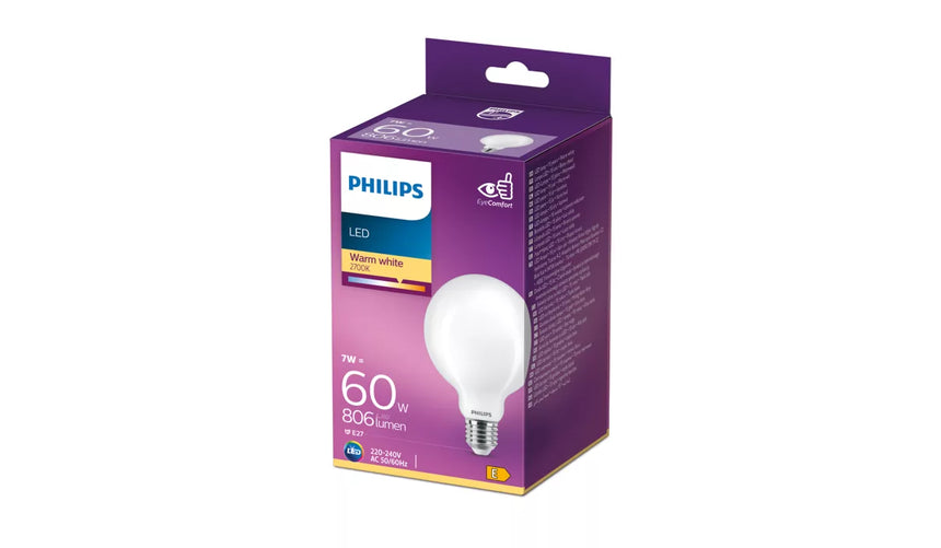 Philips Bombilla LED globo 7W G93 2700K 764692
