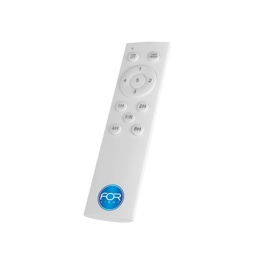 Ventilador de techo LedsC4 Calar blanco madera clara motor DC Ø132cm VE-0023-BLA para salón y dormitorio