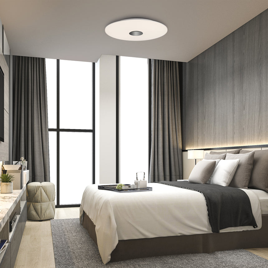 ACB Live Plafón baño opal/cromo LED 36W 2700K-3000K Slide Switch P3631170OPL