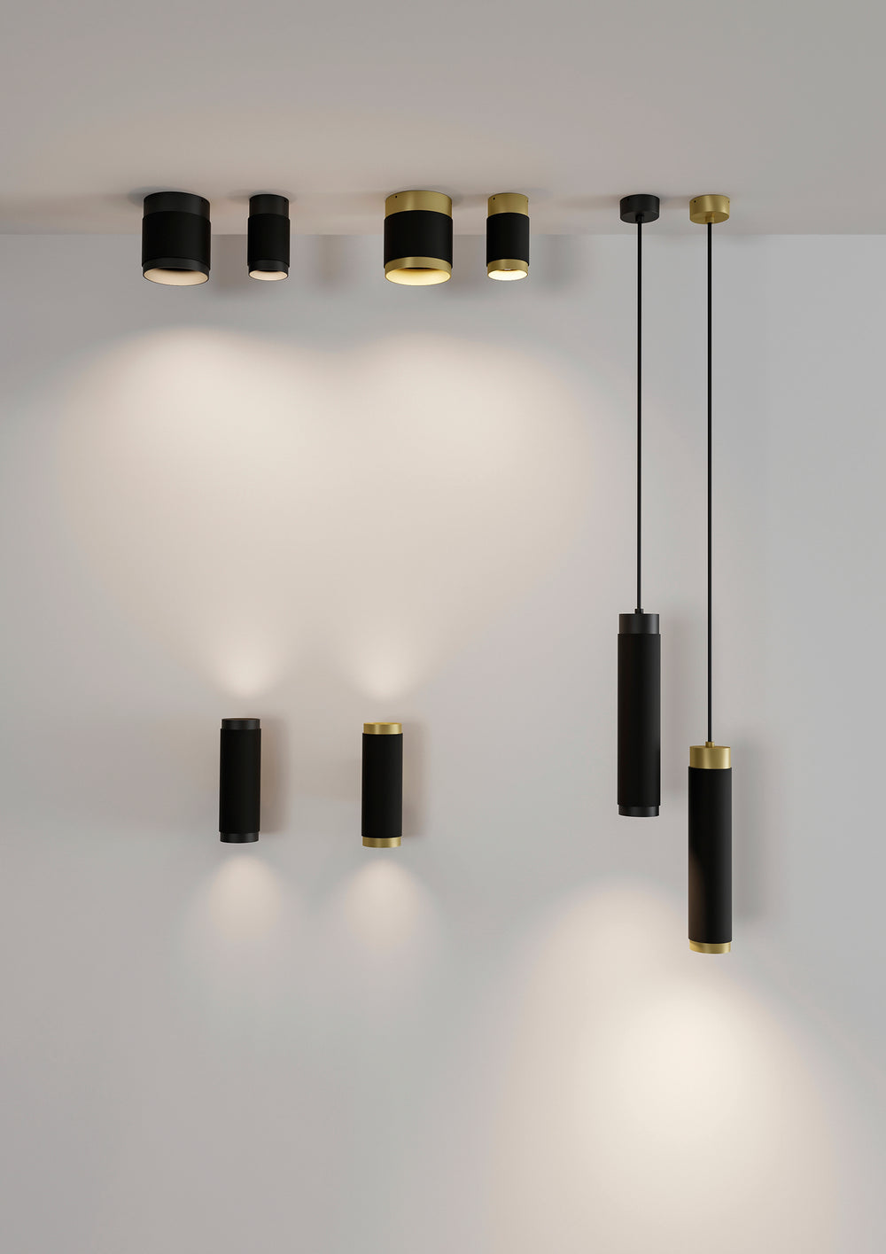 ACB Lux Wall Lamp 16/3989-2 Textured Black/Black, COB LED 2x6W 3000K 1240lm, CRI90, integrated LED A3989100NN