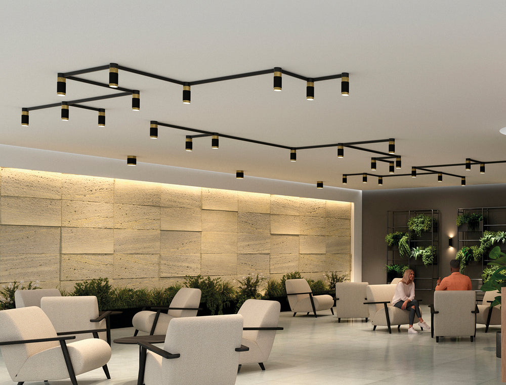 ACB Lux Ceiling Light 3989/6 Technical Gold/Black, 13W 3000K COB LED, 1240lm, CRI90, Integrated LED P3989000ON