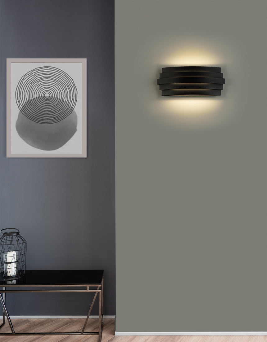 ACB Luxur Aplique LED Negro 20W 2700K-3000K Slide Switch A3840070N