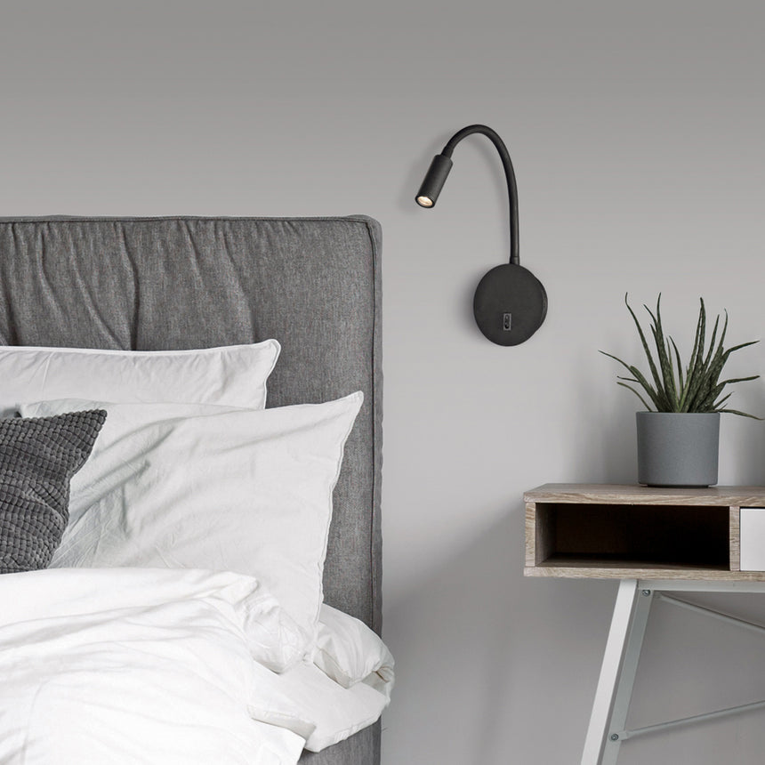 ACB Lyon Aplique LED Negro 3W 3000K interruptor Orientable A3699101N