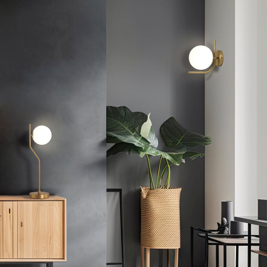 ACB Maui Aplique baño opal/oro viejo mate LED E27 15W (E27 max. Ø45 mm) A81632O