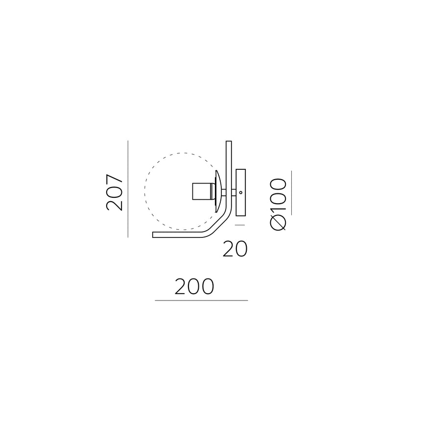 ACB Maui aplique de pared negro mate - detalle del acabado