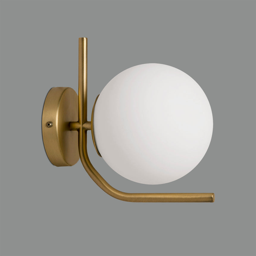 ACB Maui Aplique baño opal/oro viejo mate LED E27 15W (E27 max. Ø45 mm) A81632O