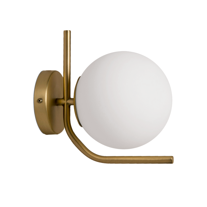 ACB Maui Aplique baño opal/oro viejo mate LED E27 15W (E27 max. Ø45 mm) A81632O