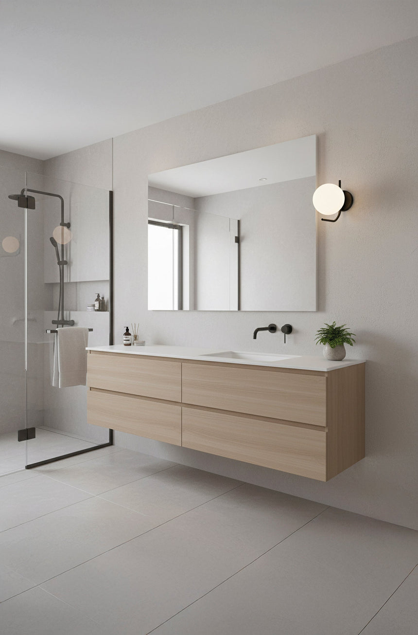 Lámpara de pared aplique ACB Maui oro viejo mate tulipa opal arenado Ø18cm LED E27