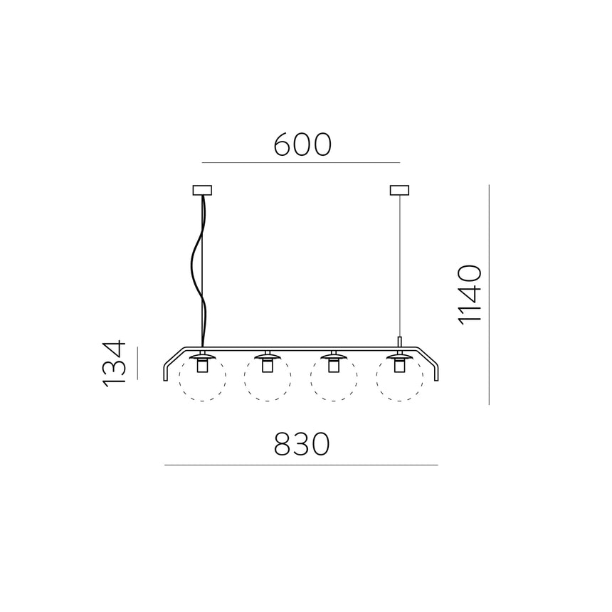 ACB Maui lámpara colgante negro mate - detalle del acabado