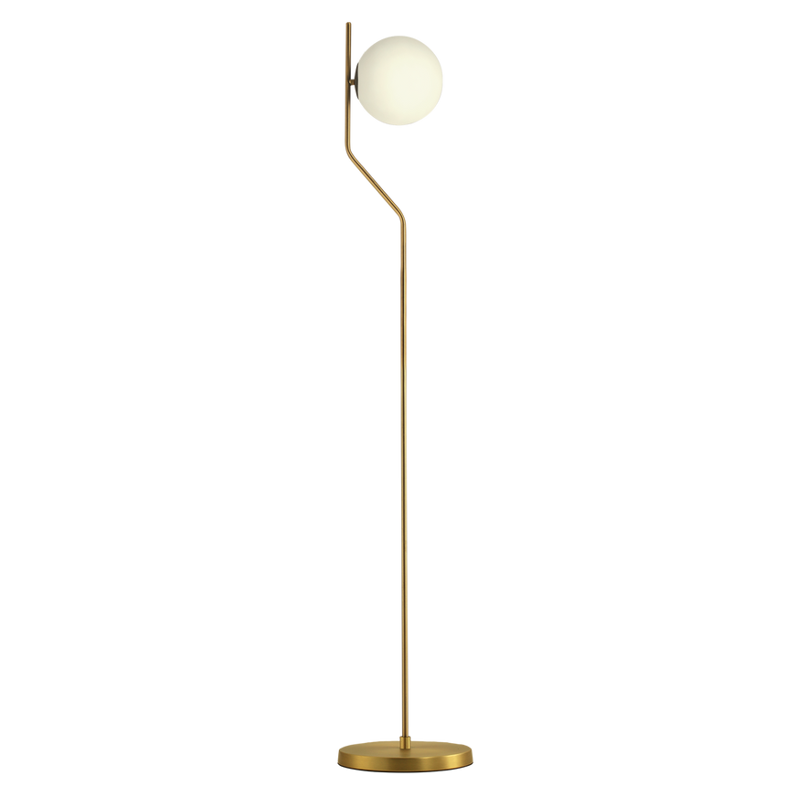ACB Maui Floor Lamp 8163/1 Opal/Matte Old Gold LED E27 H81631O