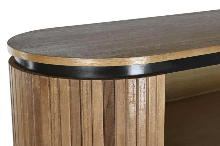 Estantería vitrina alta de madera paulownia 170cm 208695