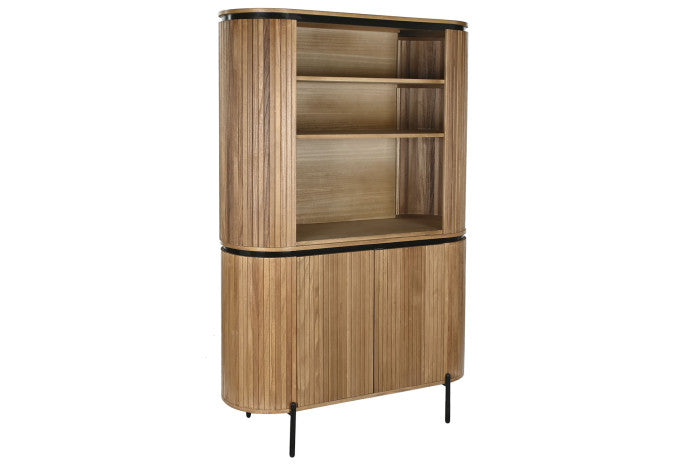Estantería vitrina alta de madera paulownia 170cm 208695