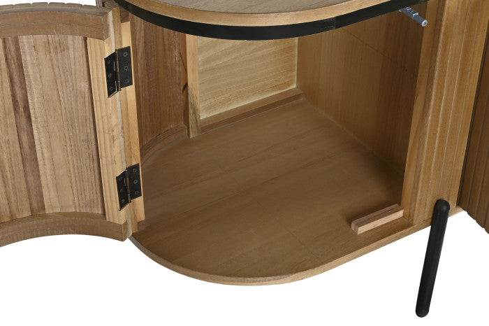 Mueble TV de madera paulownia 4 puertas 180cm 208697