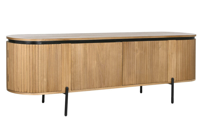 Mueble TV de madera paulownia 4 puertas 180cm 208697