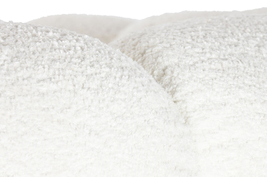 White textile swivel armchair with gold metal 212038