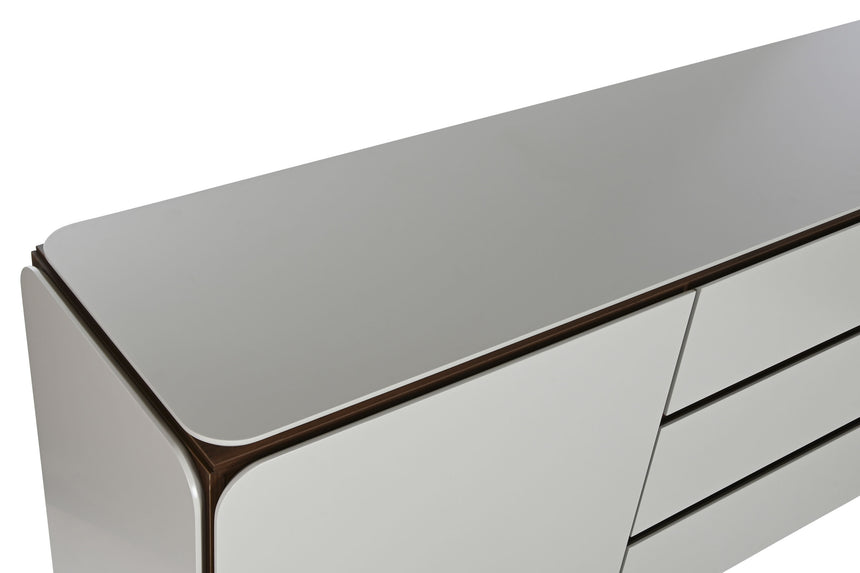 Wooden Buffet Sideboard 183x41.5x80 White Gold 217314