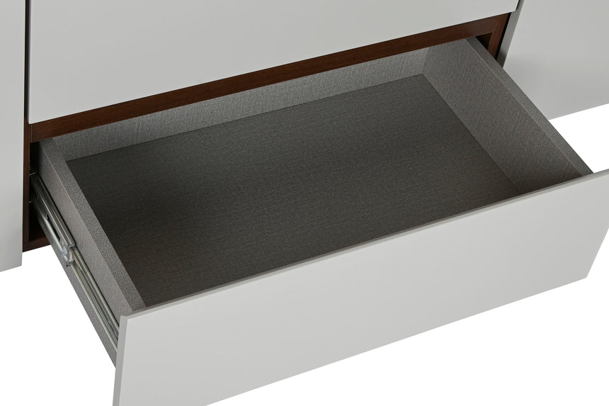 Wooden Buffet Sideboard 183x41.5x80 White Gold 217314