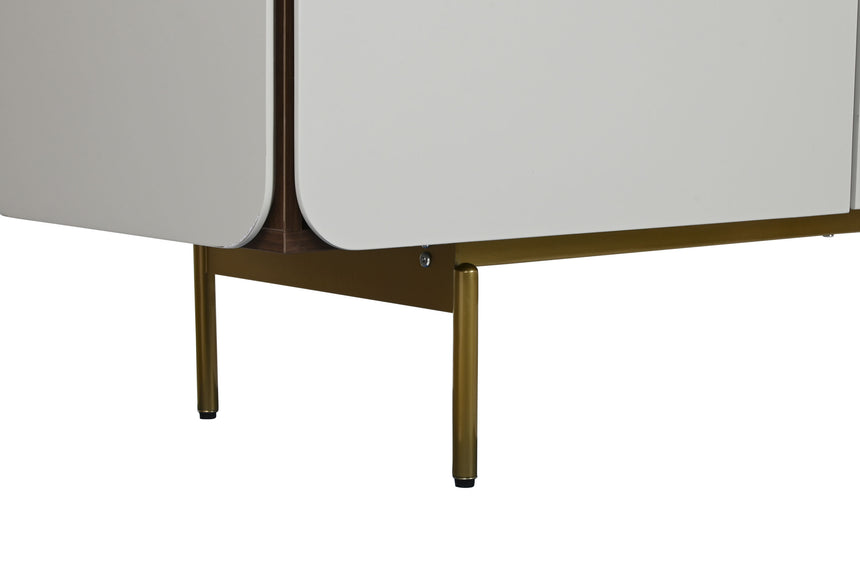 Wooden Buffet Sideboard 183x41.5x80 White Gold 217314