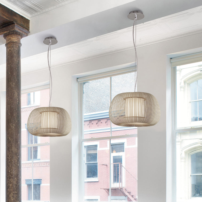 ACB Mirta lámpara de techo colgante Piedra kit blanco text LED E27 15W C3055081PIB