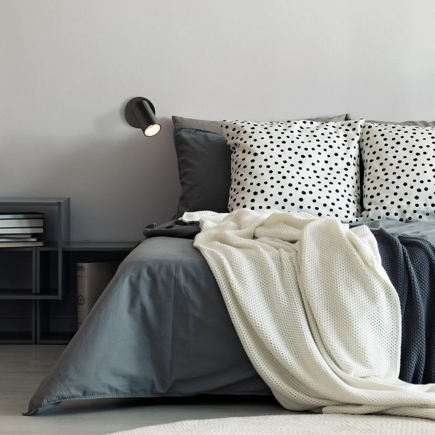 ACB Modrian Aplique Negro GU10 8W Orientable interruptor A3951080N