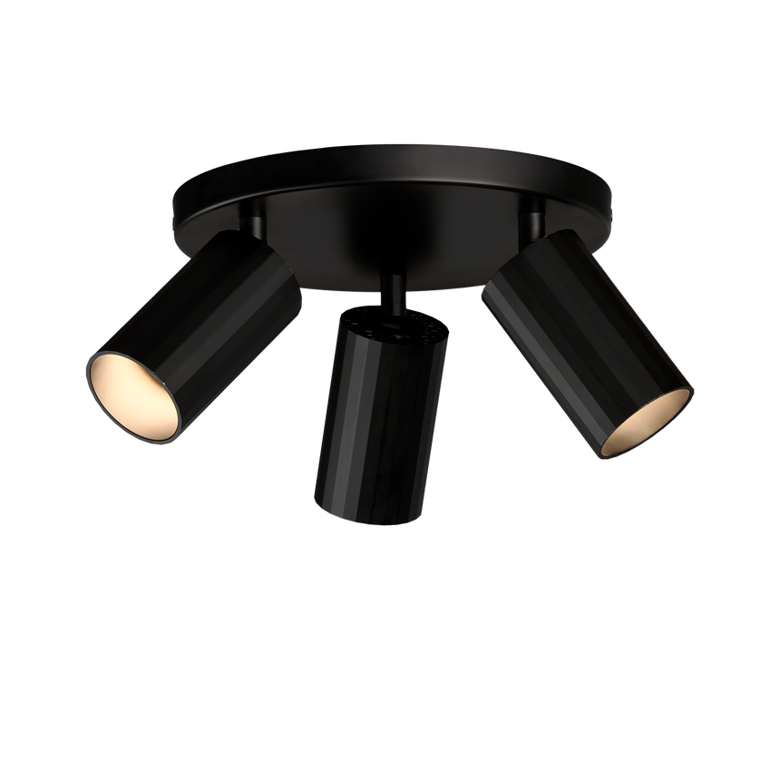 ACB Modrian Plafón Negro GU10 3x8W Orientable P3951280N