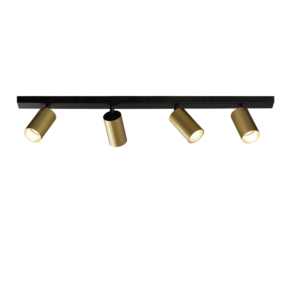 ACB Modrian Ceiling Light 3951/R4 Technical Gold/Black, LED GU10 4x8W, Adjustable P3951480O