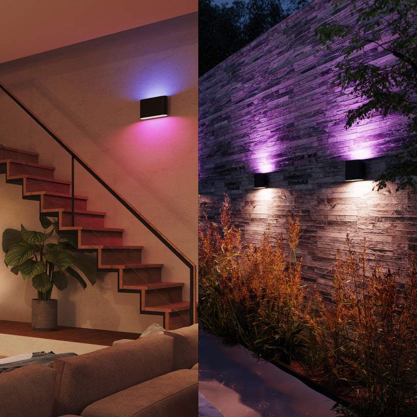 Philips Hue White and Color Ambiance Aplique de pared dymera negro RGBW 10W IP44 8720169234505 - imagen 4