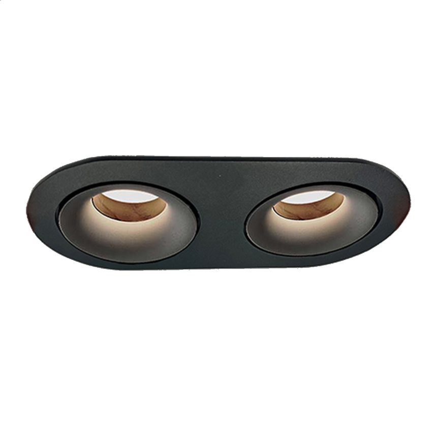 ACB Musca Empotrable Negro GU10 2x8W E3947180N