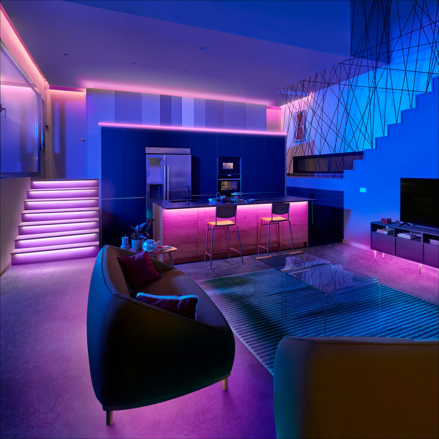 WiZ White and Color Ambiance Tira LED RGBW 12W 8720169077669 - vista alternativa | Philips