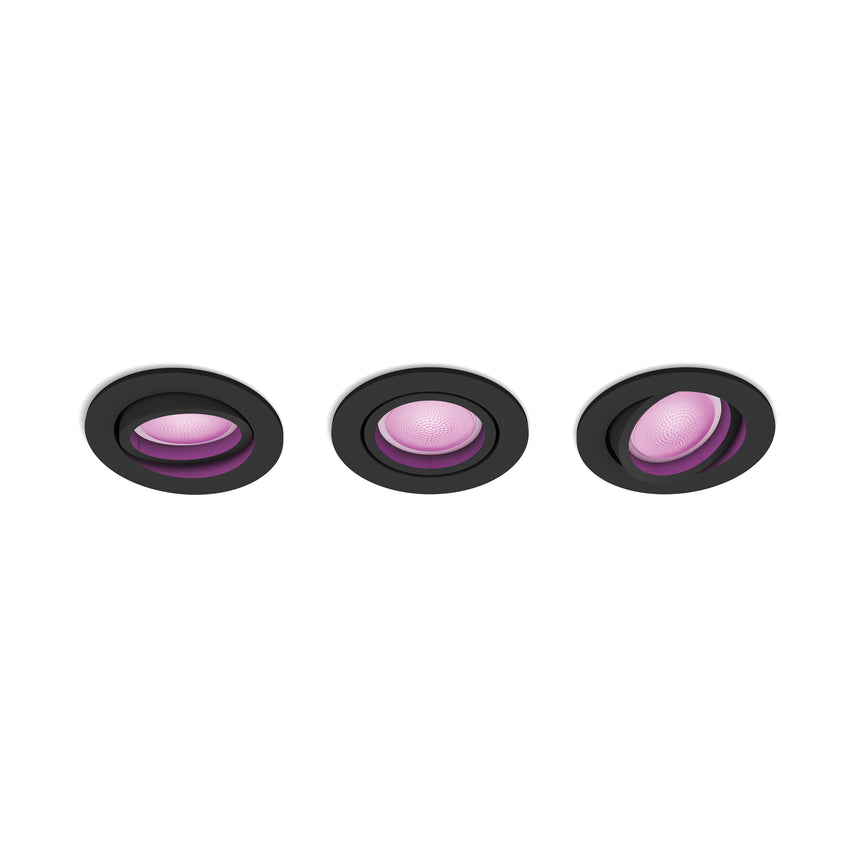 Philips Hue White and Color Ambiance Empotrable centura negro RGBW 4,2W (3 uds) 8720169318977 - vista alternativa