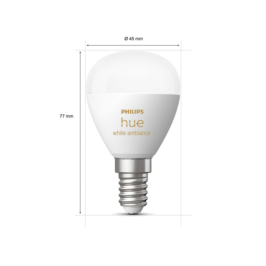 Philips Hue Bombilla esférica White Ambiance E14 5W 470lm 8719514491106 - imagen 8