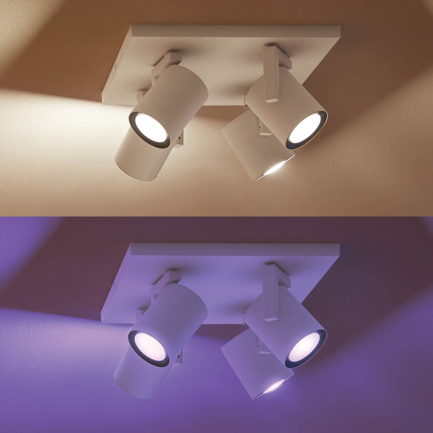 Philips Hue White and Color Ambiance Foco 4 luces Argenta blanco RGBW 6W 5062431P7 350lm - imagen 4
