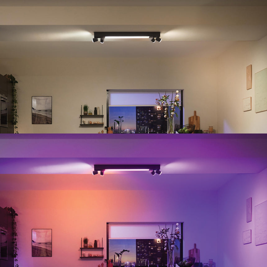 Philips Hue White and Color Ambiance Foco Centris negro RGBW 40W 4400lm 8720169318557