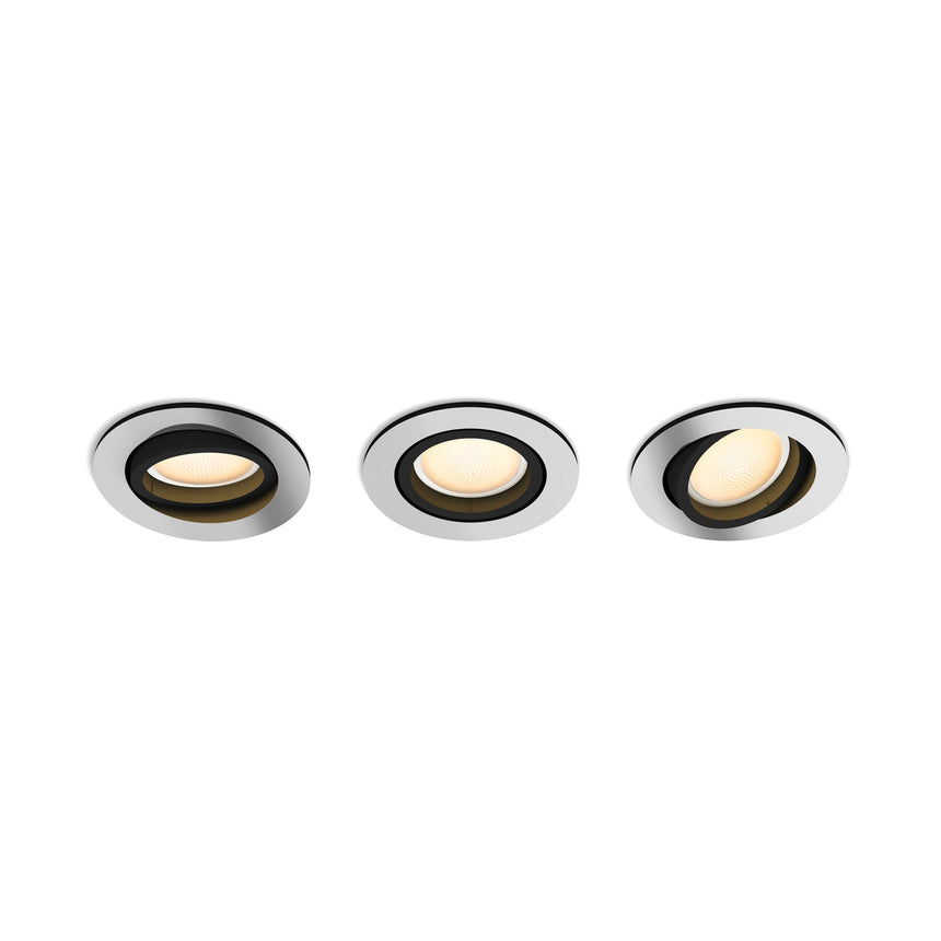 Philips Hue Empotrable Milliskin plata White Ambiance 5W 871951434282800 (3 uds) 350lm - vista alternativa