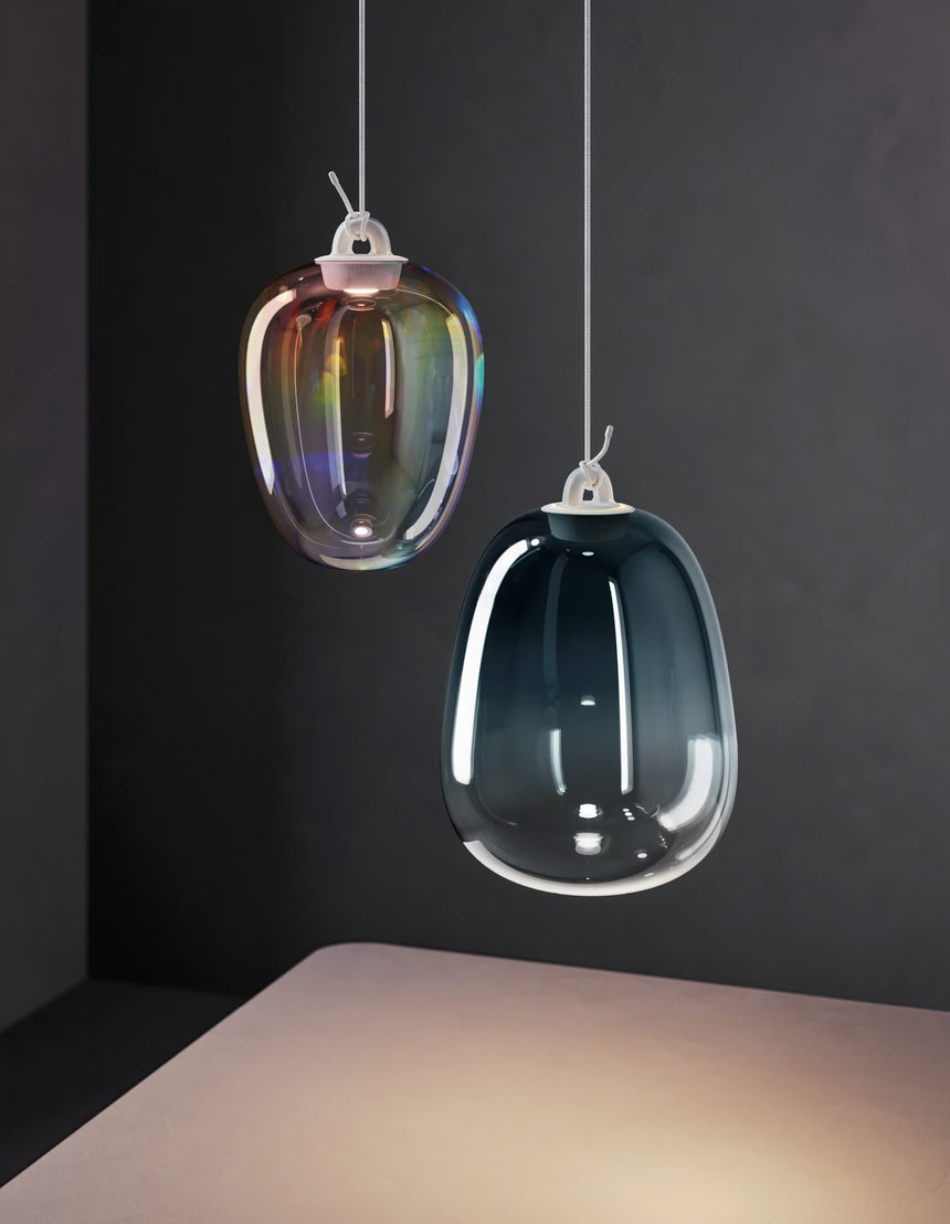 Lodes Lámpara colgante Oblò mediana ahumado brillante LED 2700K 21812-4327