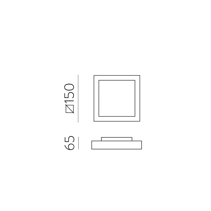 ACB Nexus Plafón LED antracita texturado 10W 3000K IP65 P2083000GR