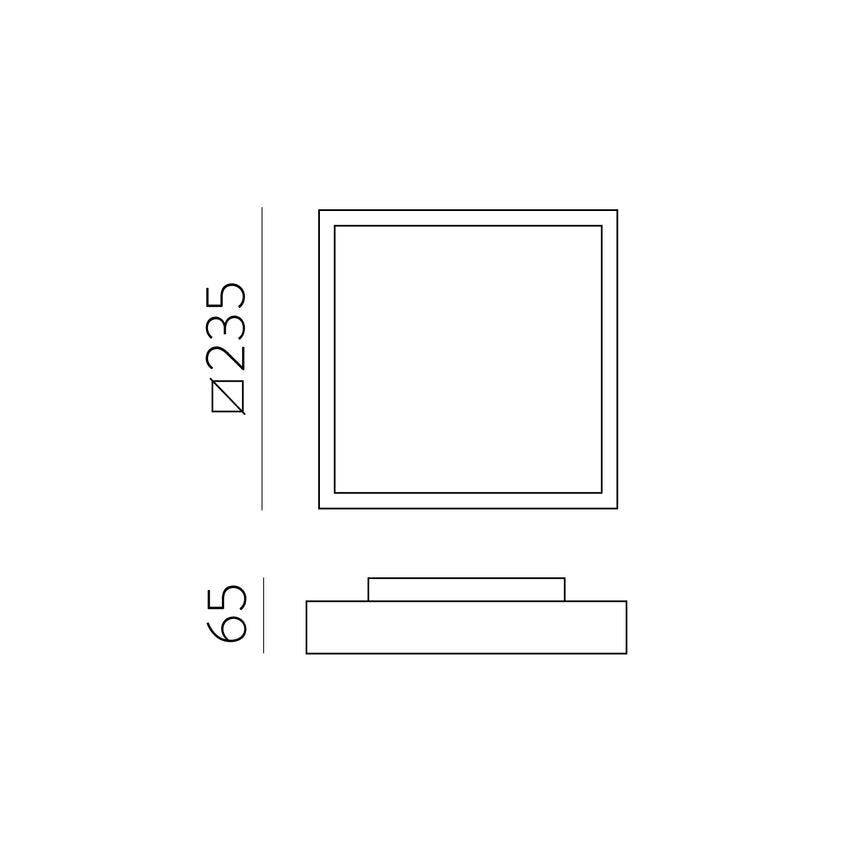ACB Nexus Plafón LED 14W 3000K antracita texturado IP65 P2083100GR