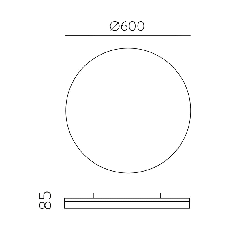 ACB Angus ceiling lamp white/opal LED Slide Switch P3979170B